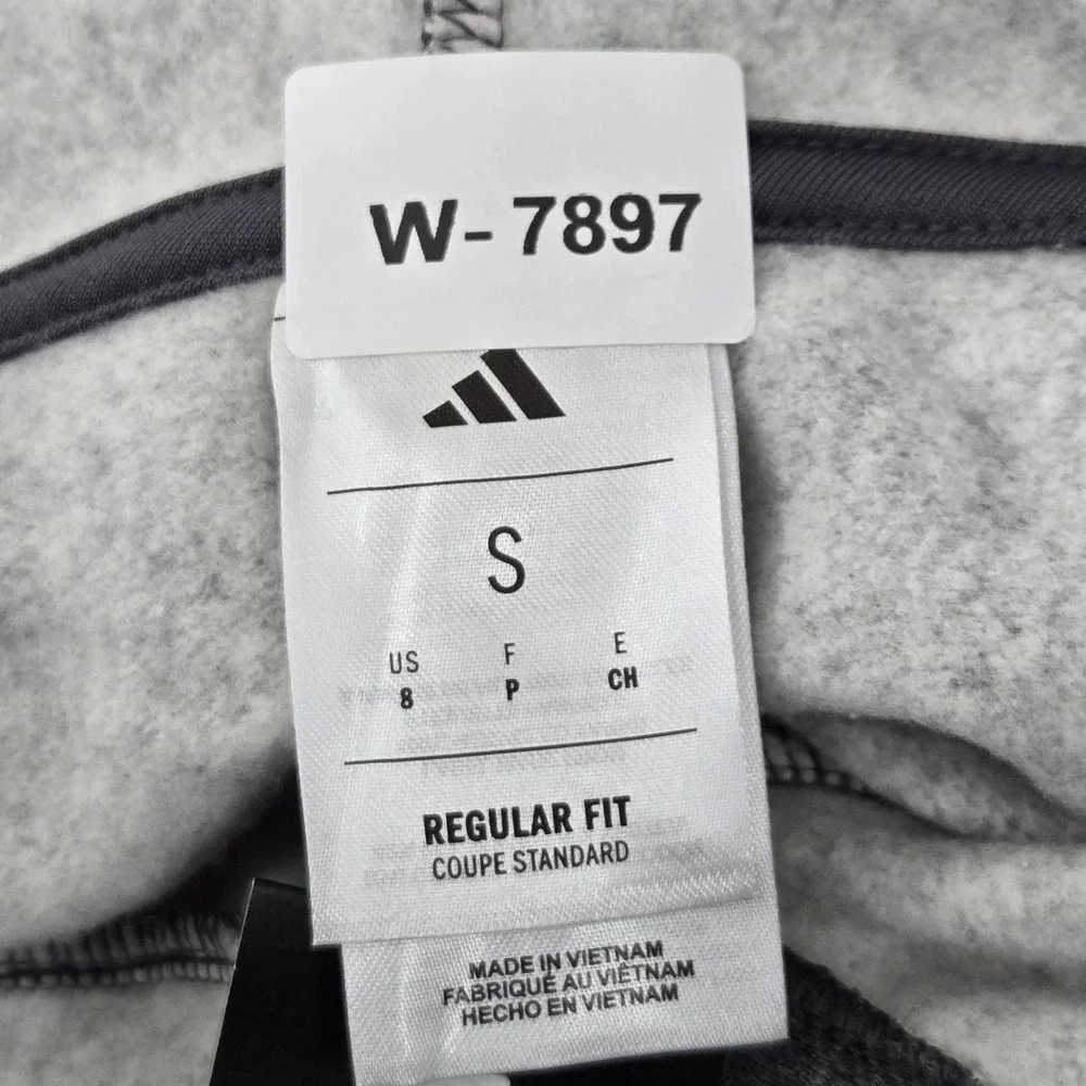 Adidas Boy Hoodie S Gray Fleece Activewear Fleece Pullover